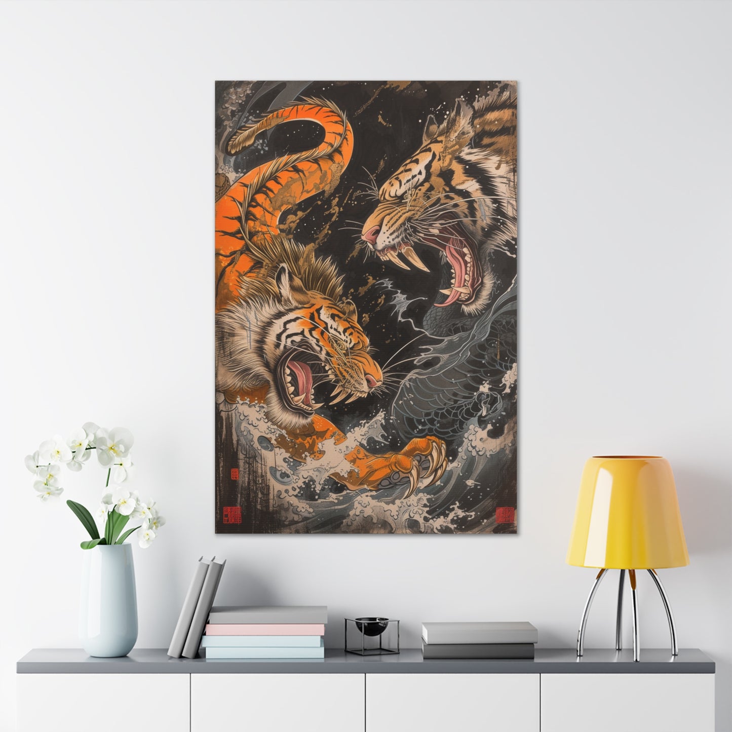 Roaring Duality - Ukiyo-e Canvas