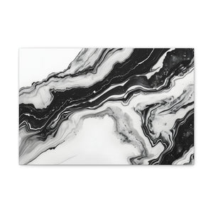 Mystic Monochrome Marble - Marbleized Canvas