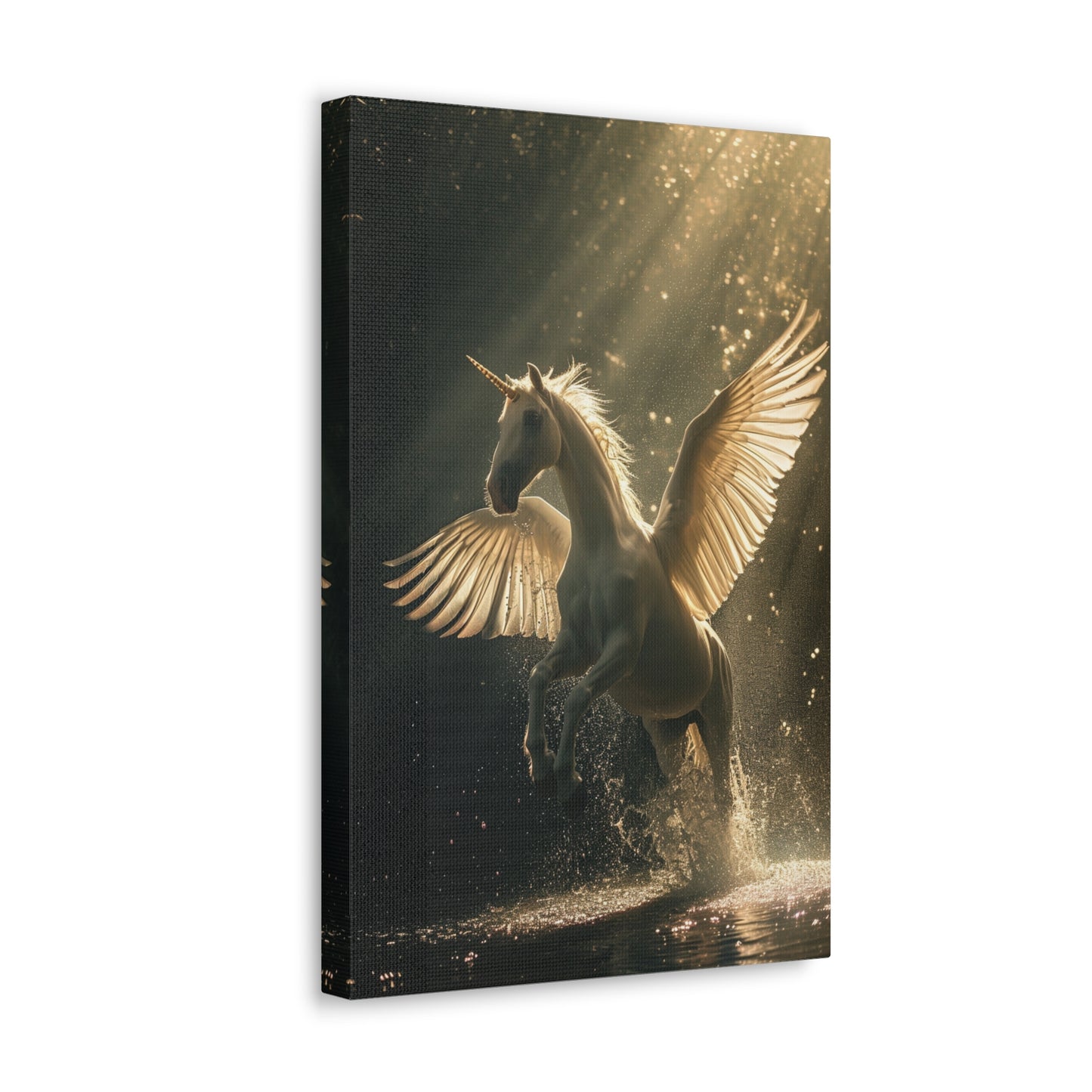 Pegacorn Majesty: Ethereal Wings and Horns - Creatures from Beyond Canvas