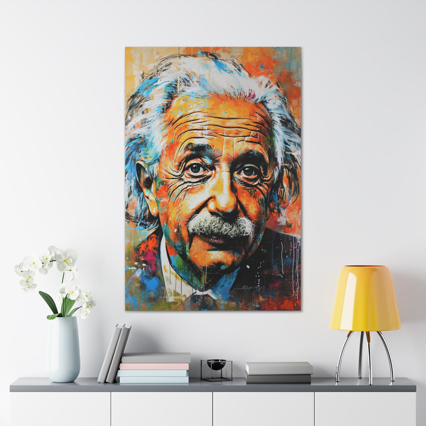 Cosmic Curvature: Einstein's Intellectual Odyssey - Pop Culture Magic Canvas