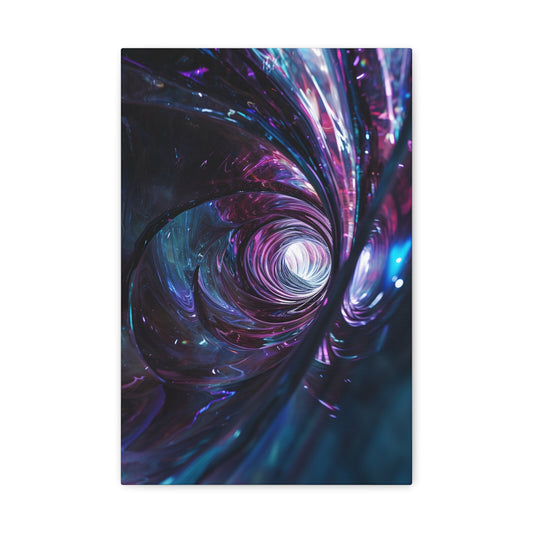 Chronal Vortex: Gateway to the Void - Abstract Harmony Canvas