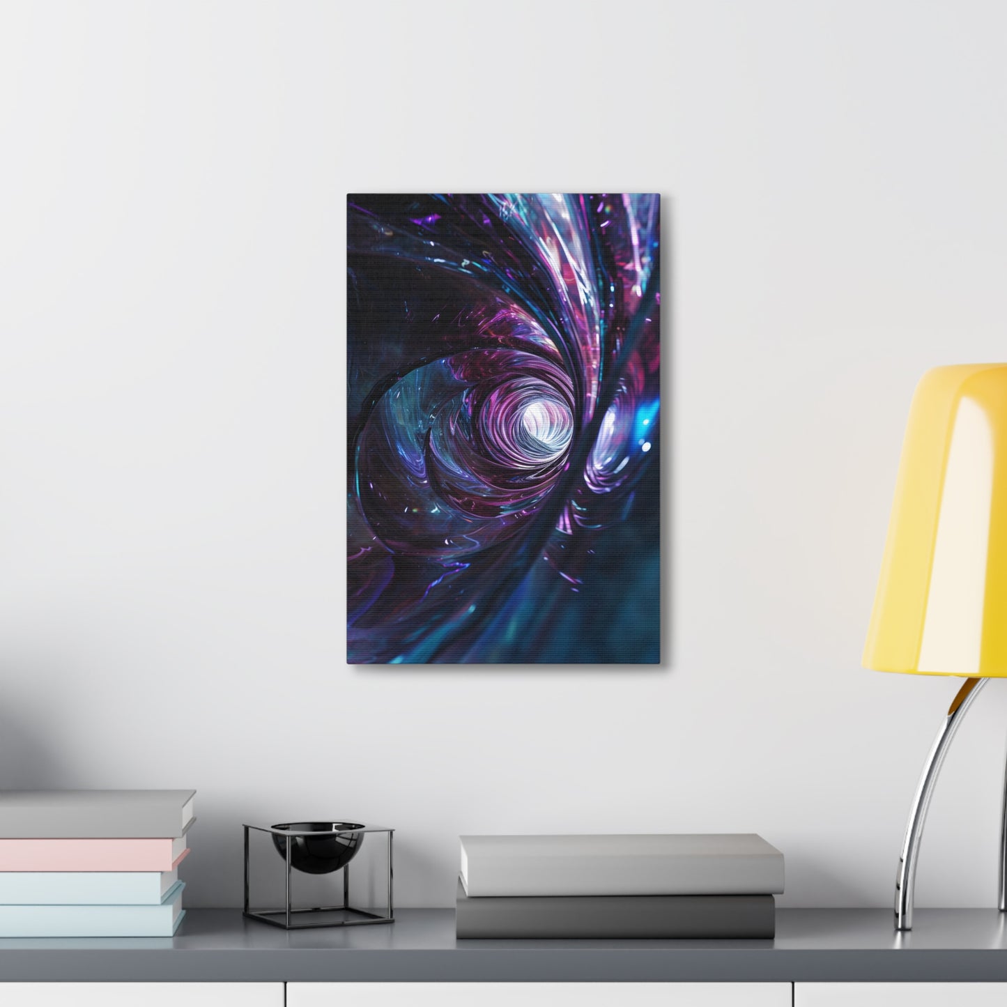 Chronal Vortex: Gateway to the Void - Abstract Harmony Canvas