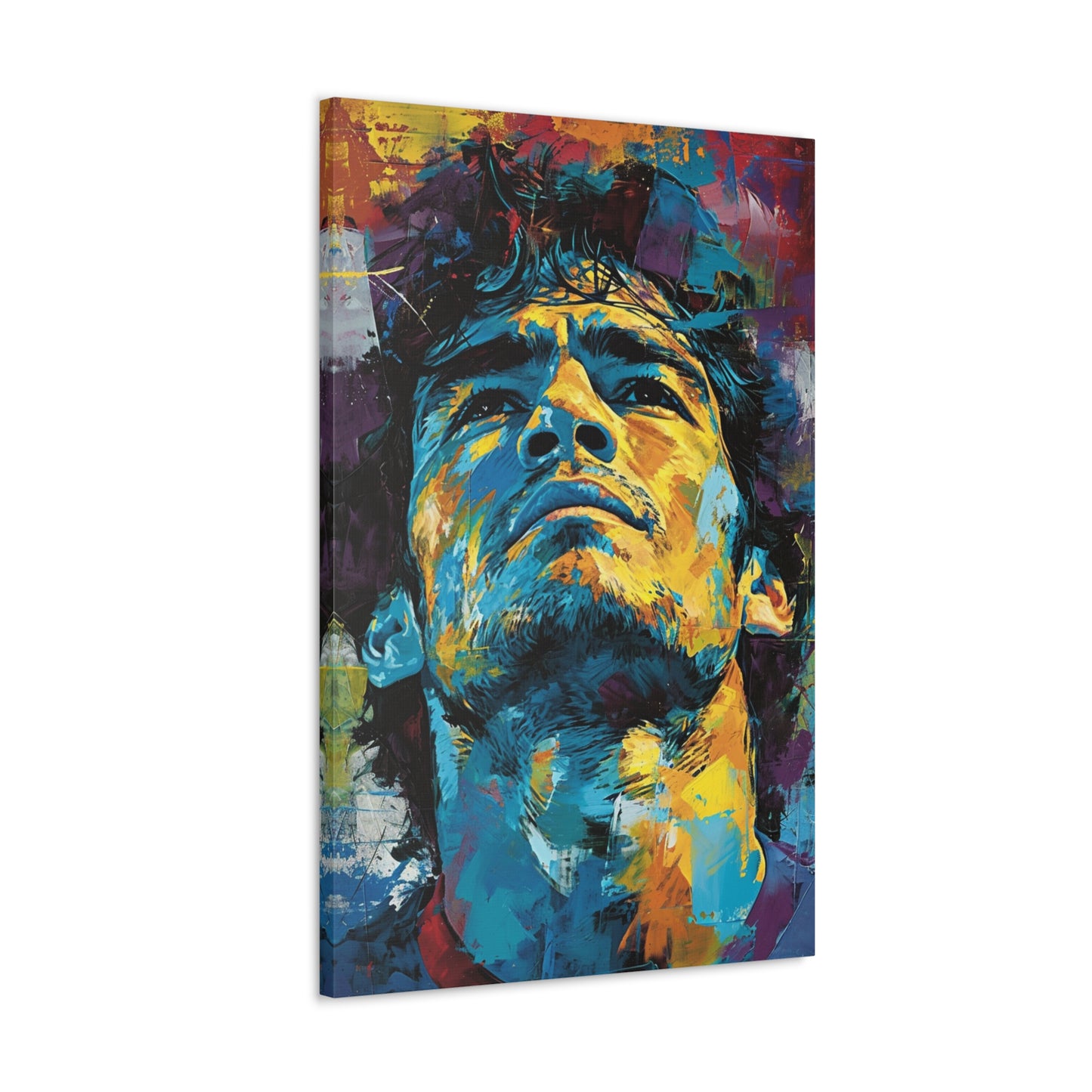 Maradona's Eternity: Artistic Impression in Soccer Genius - Athletic Expressions Canvas