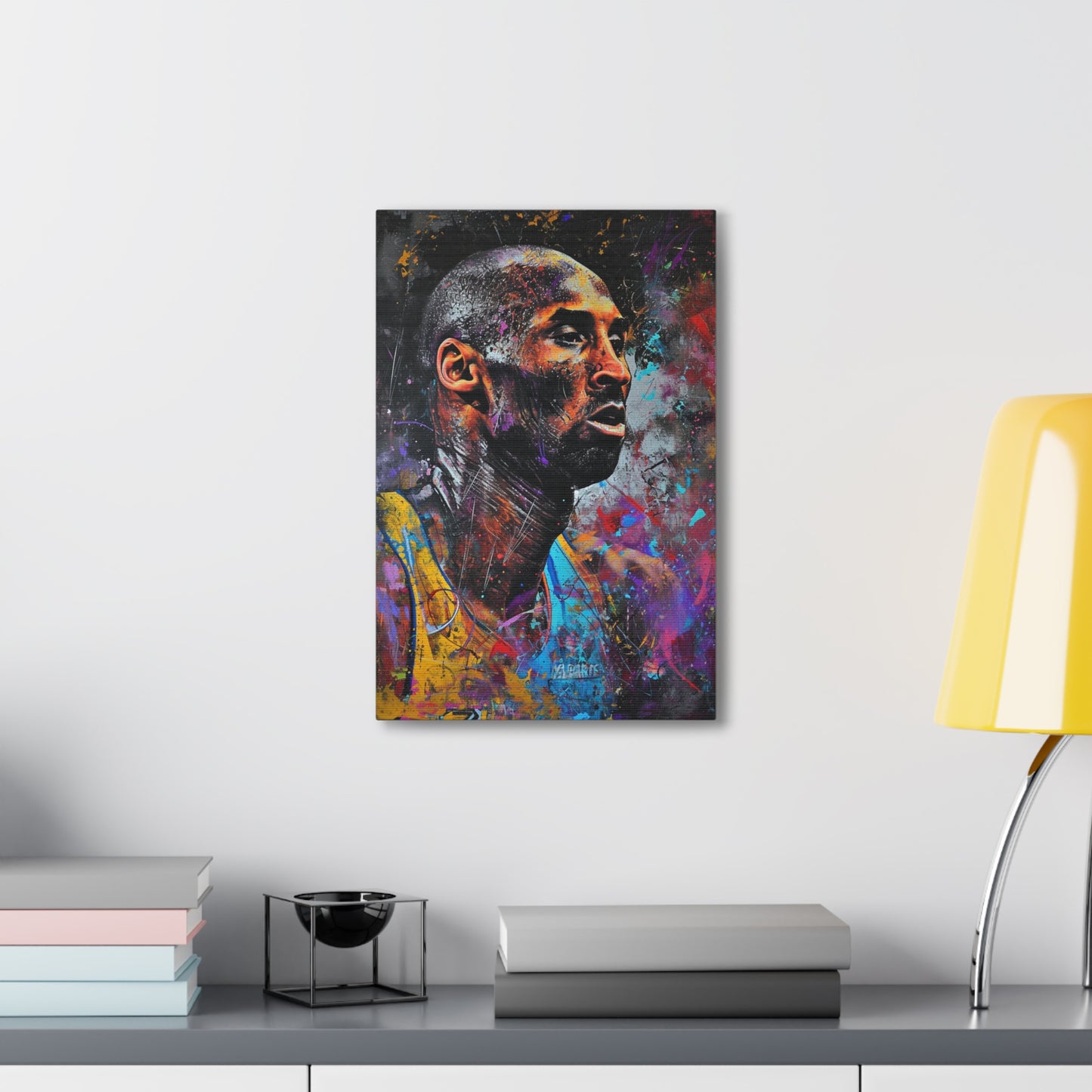 Mamba Mentality: Artistic Portrait in Basketball Poetry - Athletic Expressions Canvas