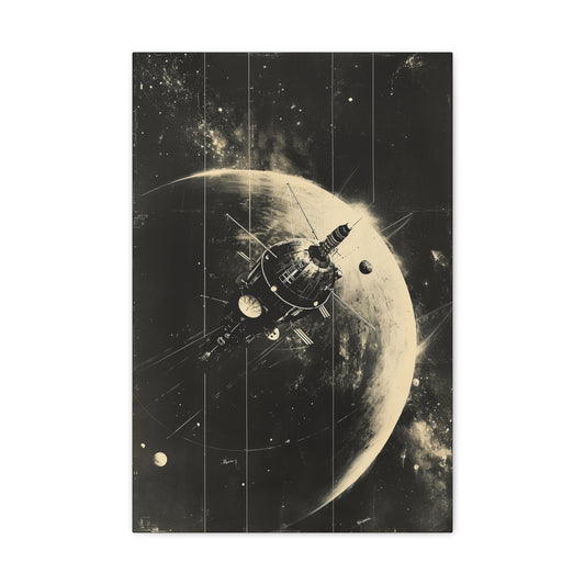 Symphony of Satellite Sojourn - Celestial Dreams Canvas