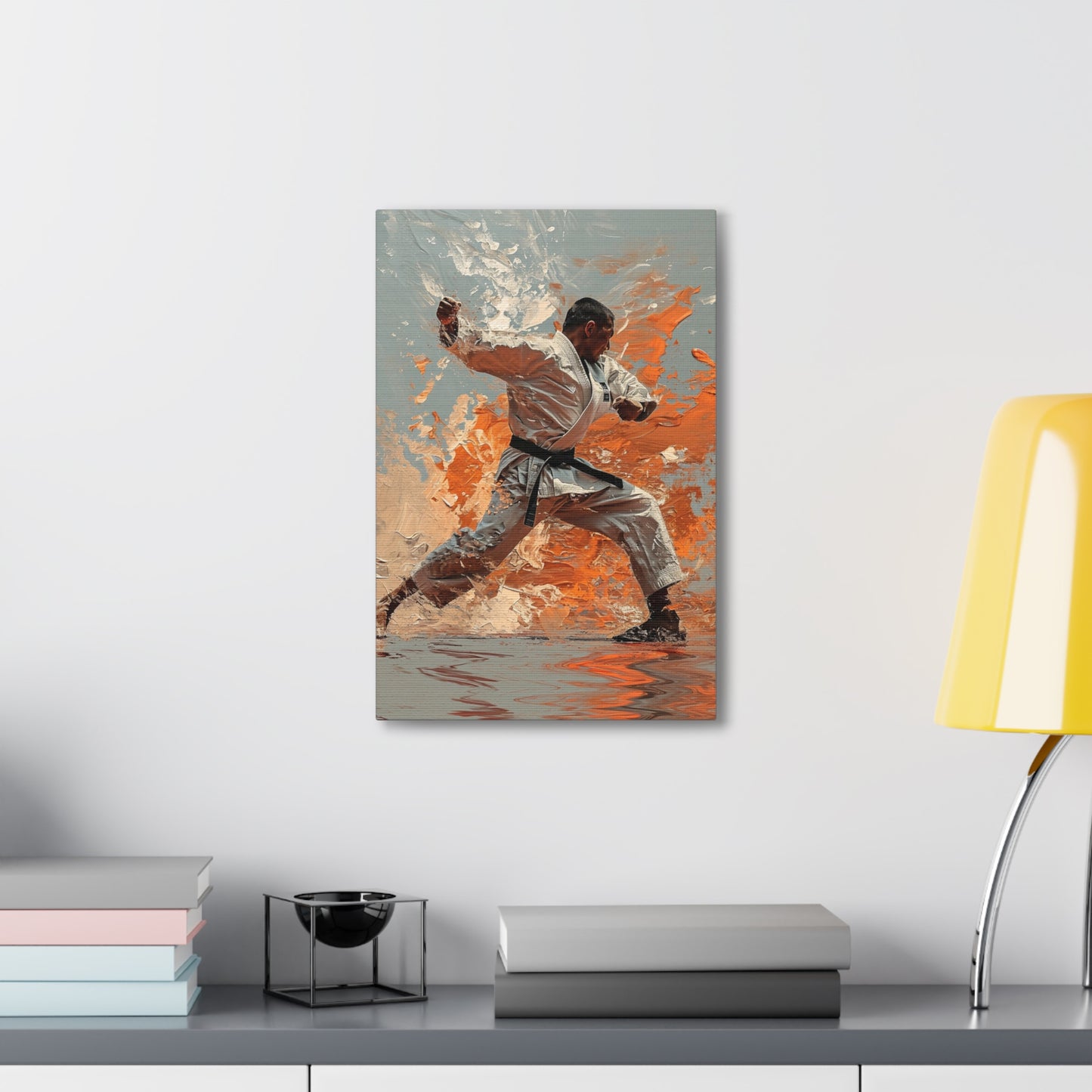 Karate Harmony: Artistic Fusion of Discipline and Strength - Athletic Expressions Canvas