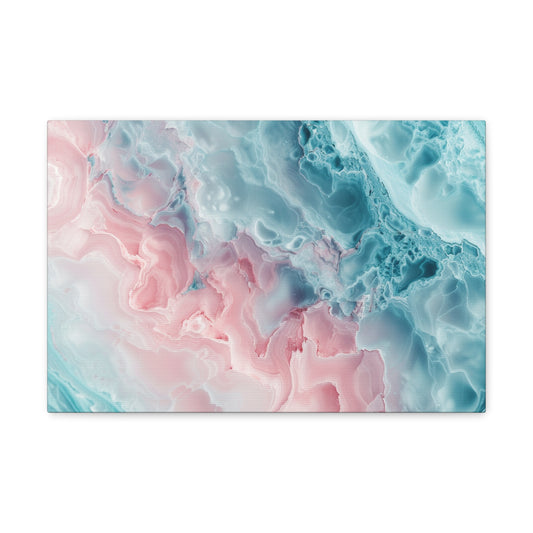 Turquoise Reverie Harmony - Marbleized Canvas