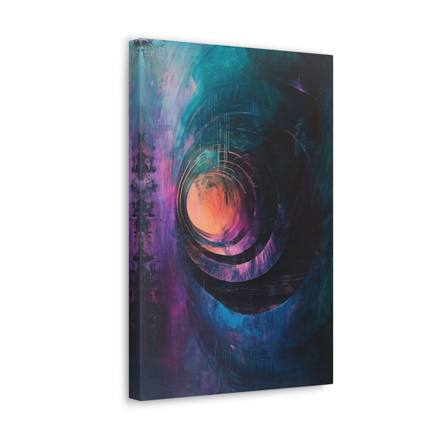 Eclipse's Embrace - Abstract Harmony Canvas