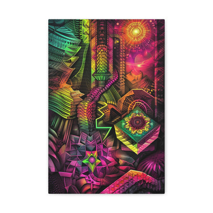 Harmonic Dimensions: A Psychedelic Love Affair with Geometry - Psychedelica Canvas