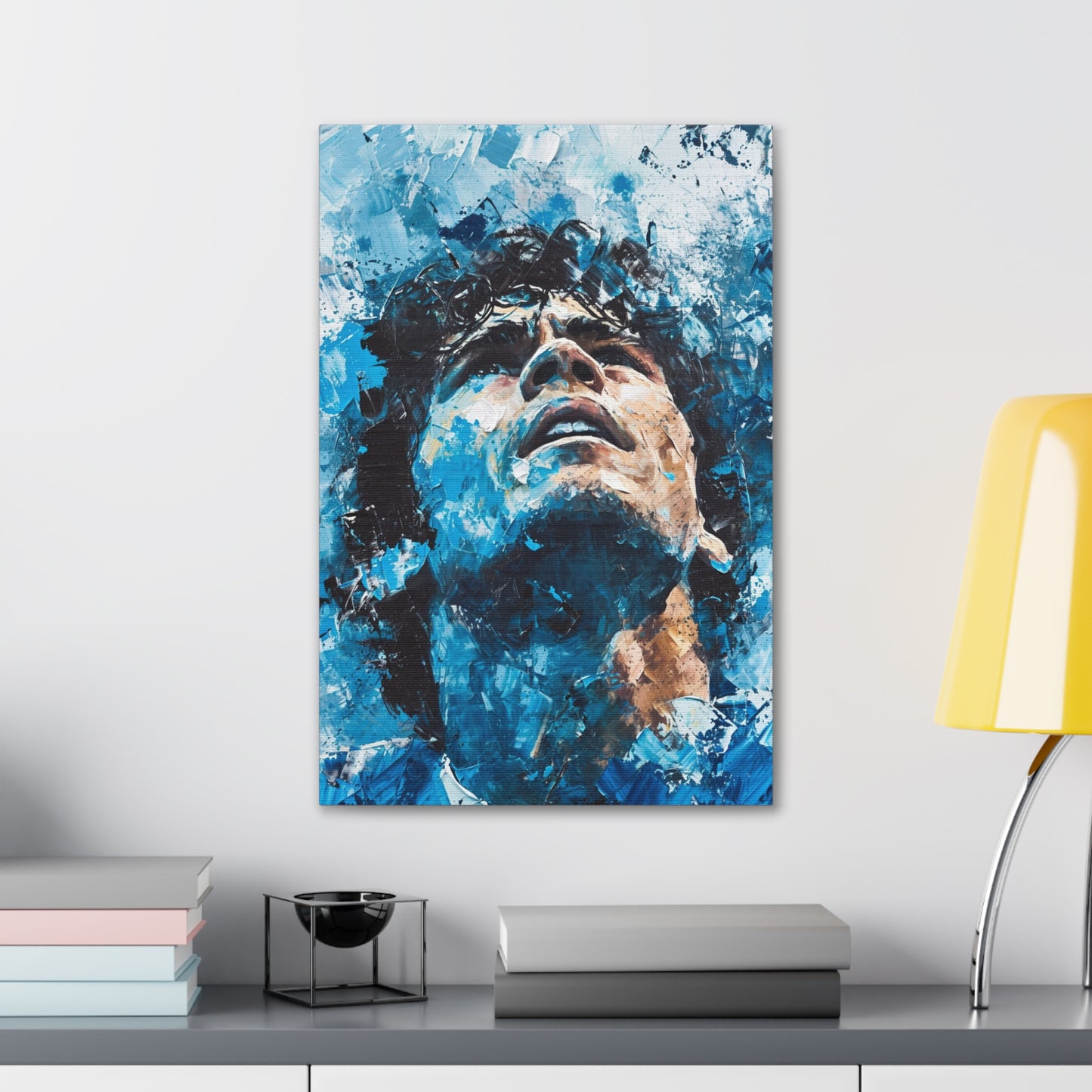 Diego's Legacy: Artistic Tribute in Soccer Majesty - Athletic Expressions Canvas