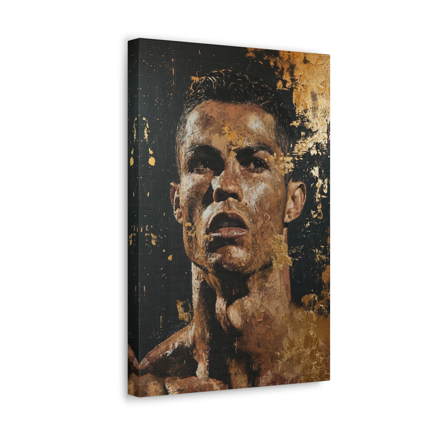 Ronaldo Unveiled: Artistic Portrait in Athletic Brilliance - Athletic Expressions Canvas