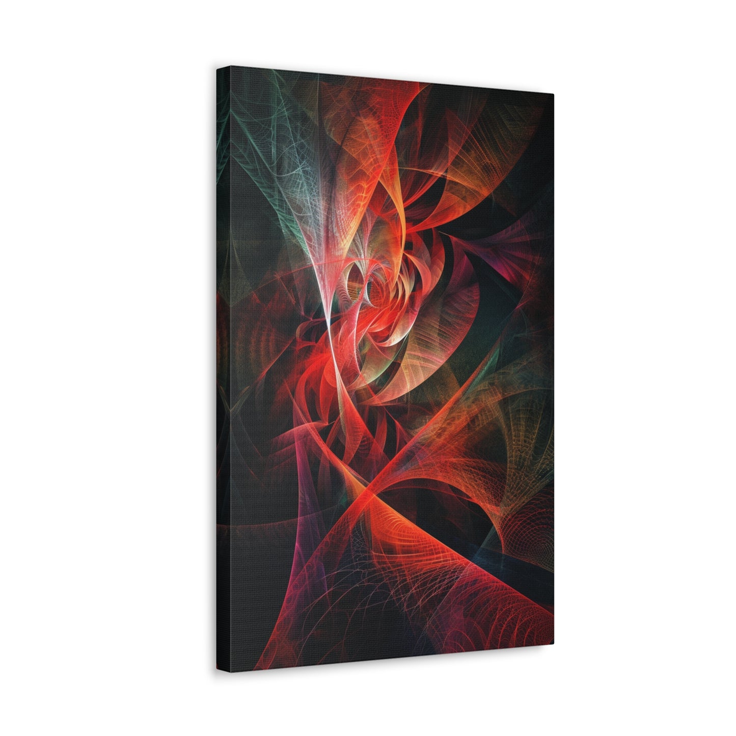 Crimson Nexus - Abstract Harmony Canvas