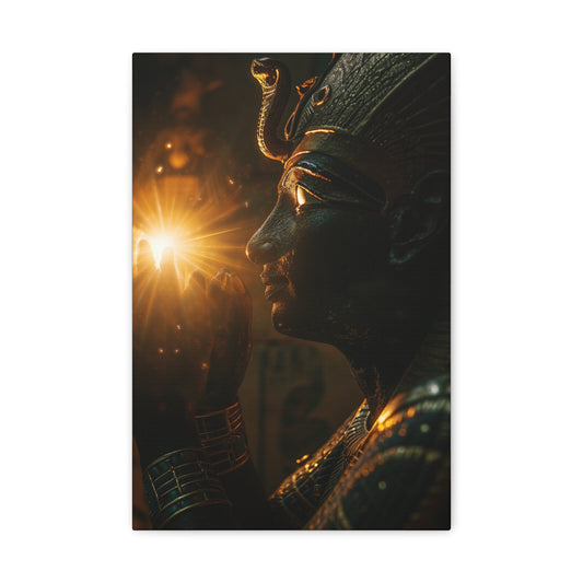 Ra's Radiance: Sunlit Embrace of the Divine - Divine Deities Canvas