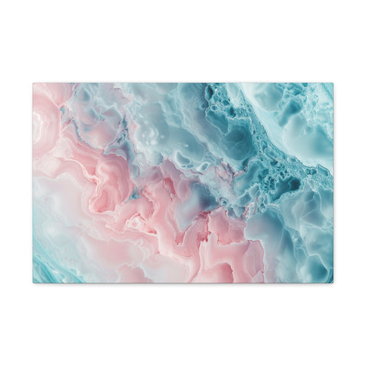 Turquoise Reverie Harmony - Marbleized Canvas