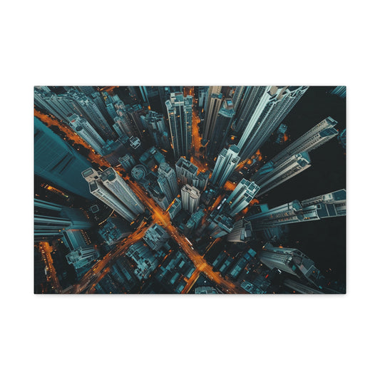 Elevated Metropolis: Aerial Splendor - Urban Epochs Canvas