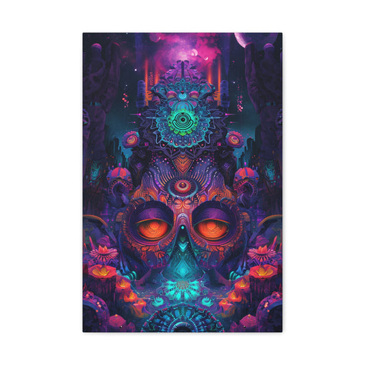 Psychedelic Symphony: A Mind-Bending Journey in Vibrant Colors - Psychedelica Canvas