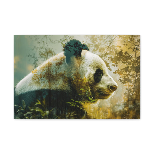 Panda's Harmony: Ethereal Presence - Creatures of the Earth Canvas