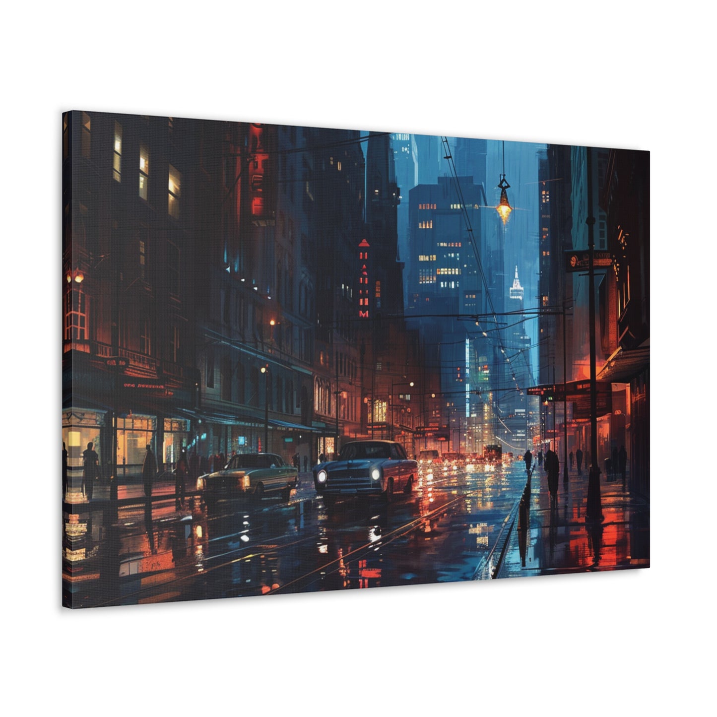 Vintage Vistas: Old School Cityscape Chronicles - Urban Epochs Canvas