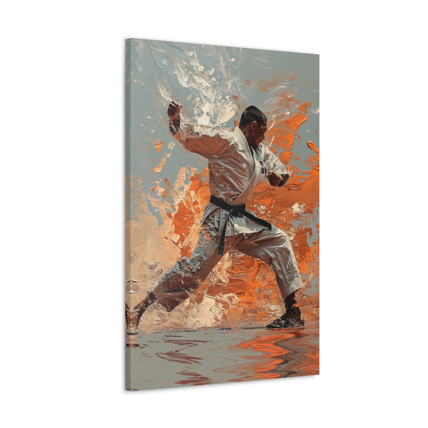 Karate Harmony: Artistic Fusion of Discipline and Strength - Athletic Expressions Canvas