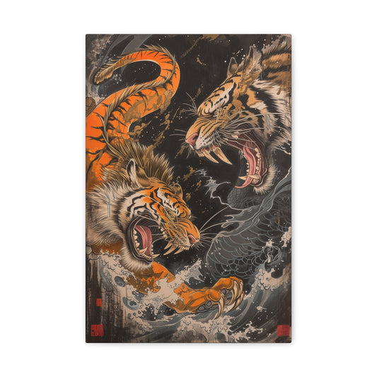 Roaring Duality - Ukiyo-e Canvas