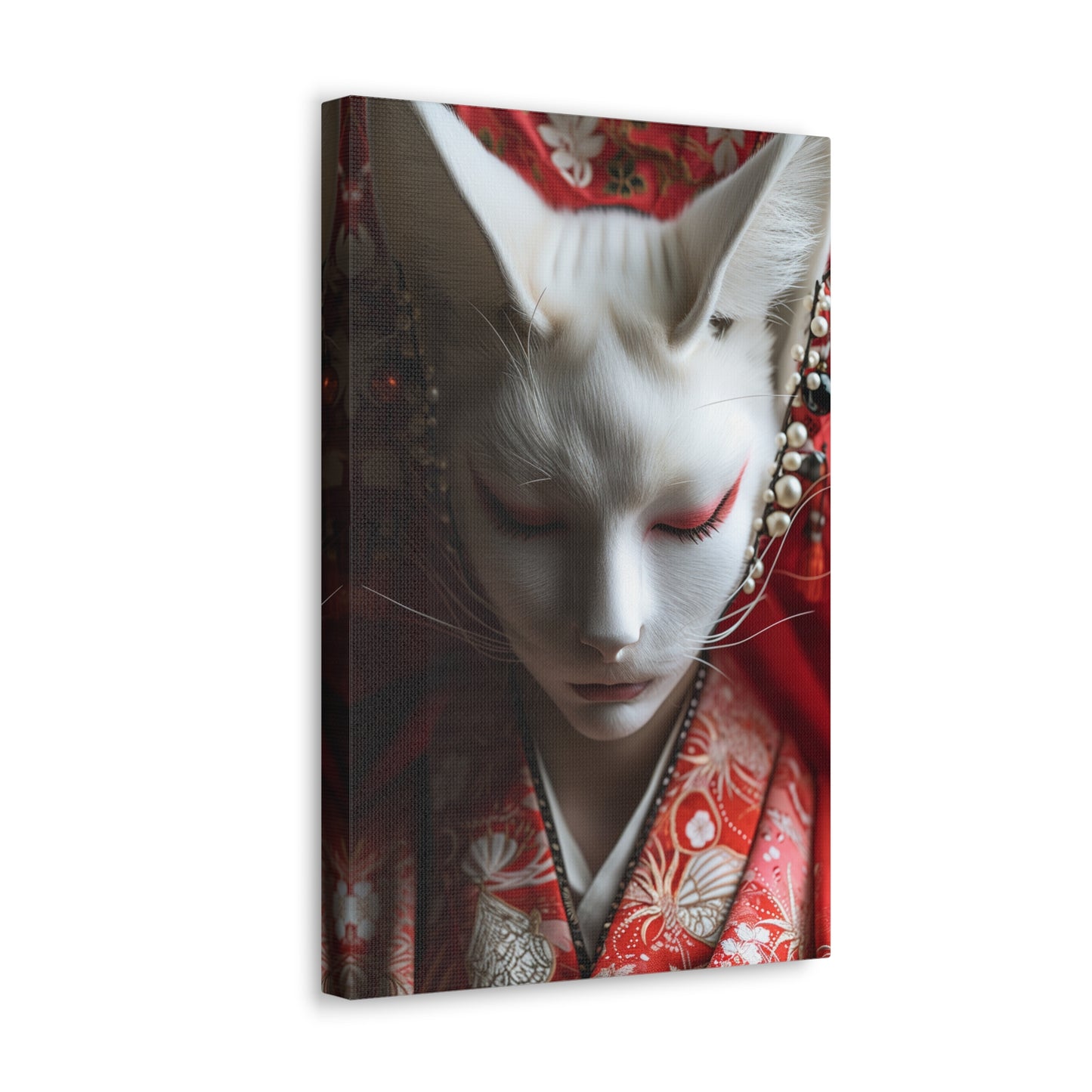 Kitsune Elegance: Enchanting Attire Beyond Realms - Creatures from Beyond Canvas