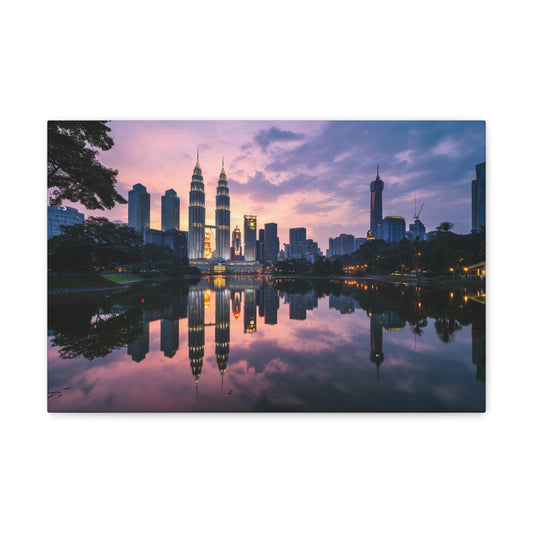 Skyline Reverie: Kuala Lumpur Twilight - Urban Epochs Canvas