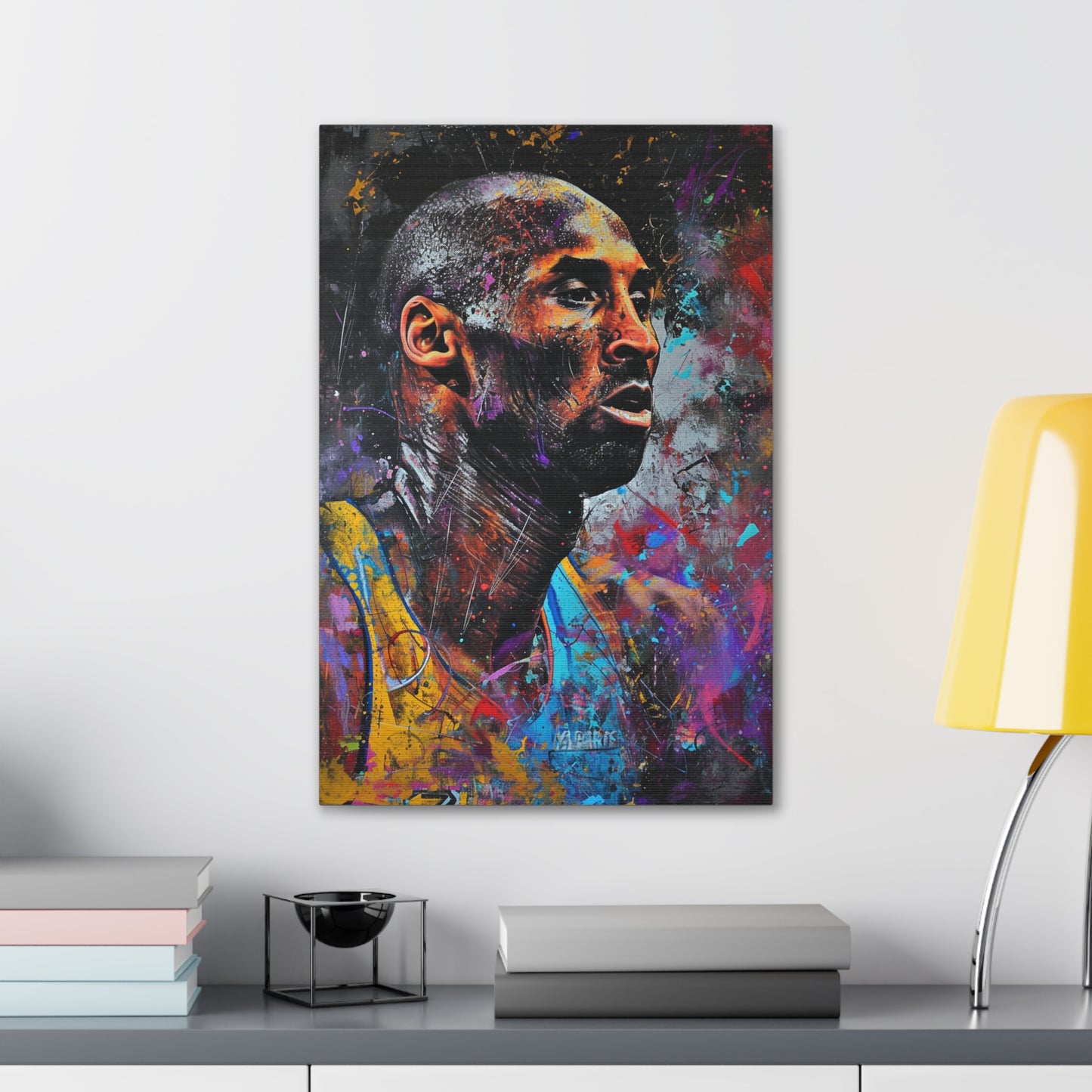 Mamba Mentality: Artistic Portrait in Basketball Poetry - Athletic Expressions Canvas