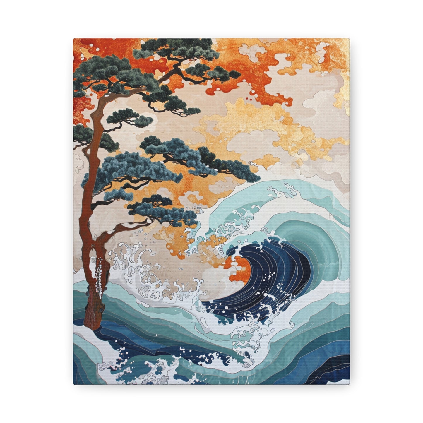 Azure Symphony - Ukiyo-e Canvas