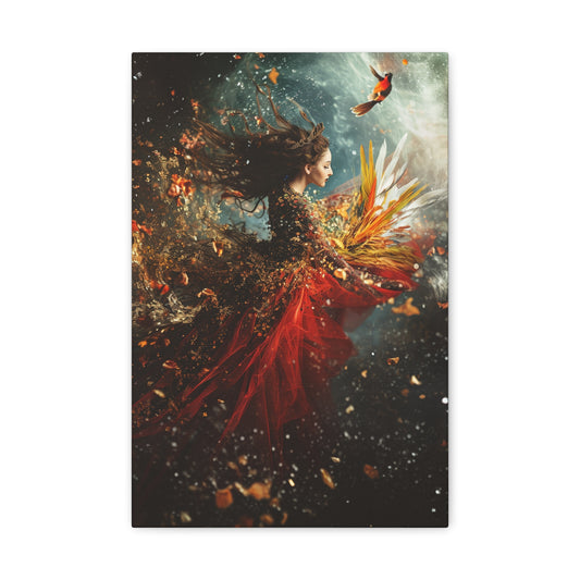 Eternal Flames: Phoenix's Dance of Renewal - Creatures from Beyond Canvas