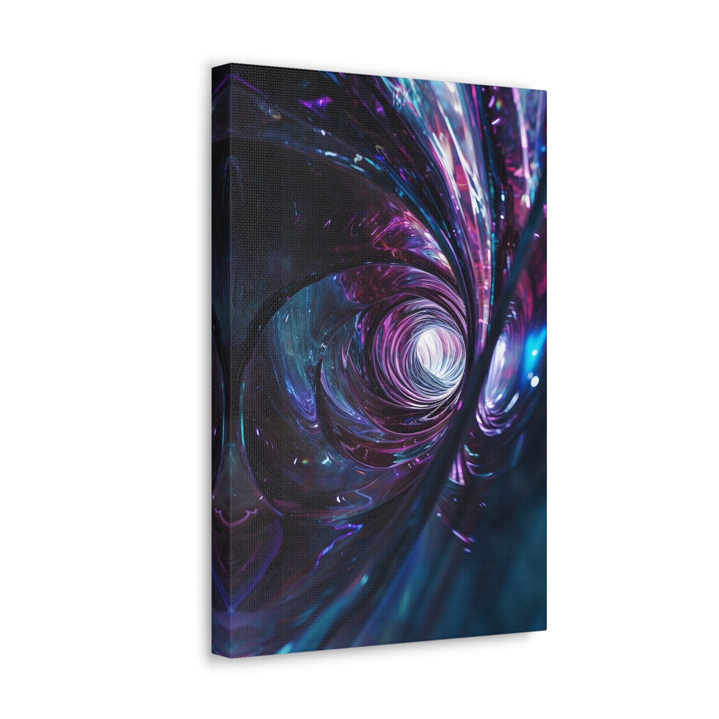 Chronal Vortex: Gateway to the Void - Abstract Harmony Canvas