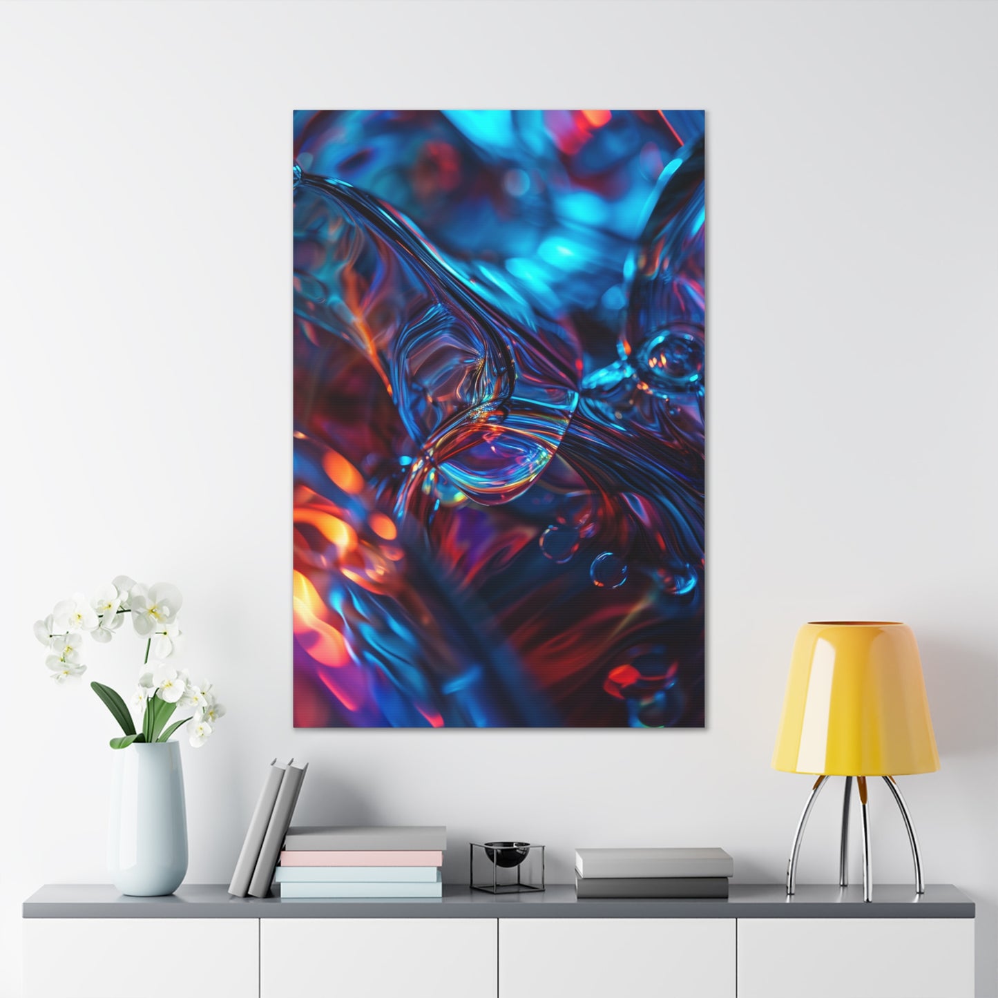 Aqueous Rift: Temporal Conduit - Abstract Harmony Canvas