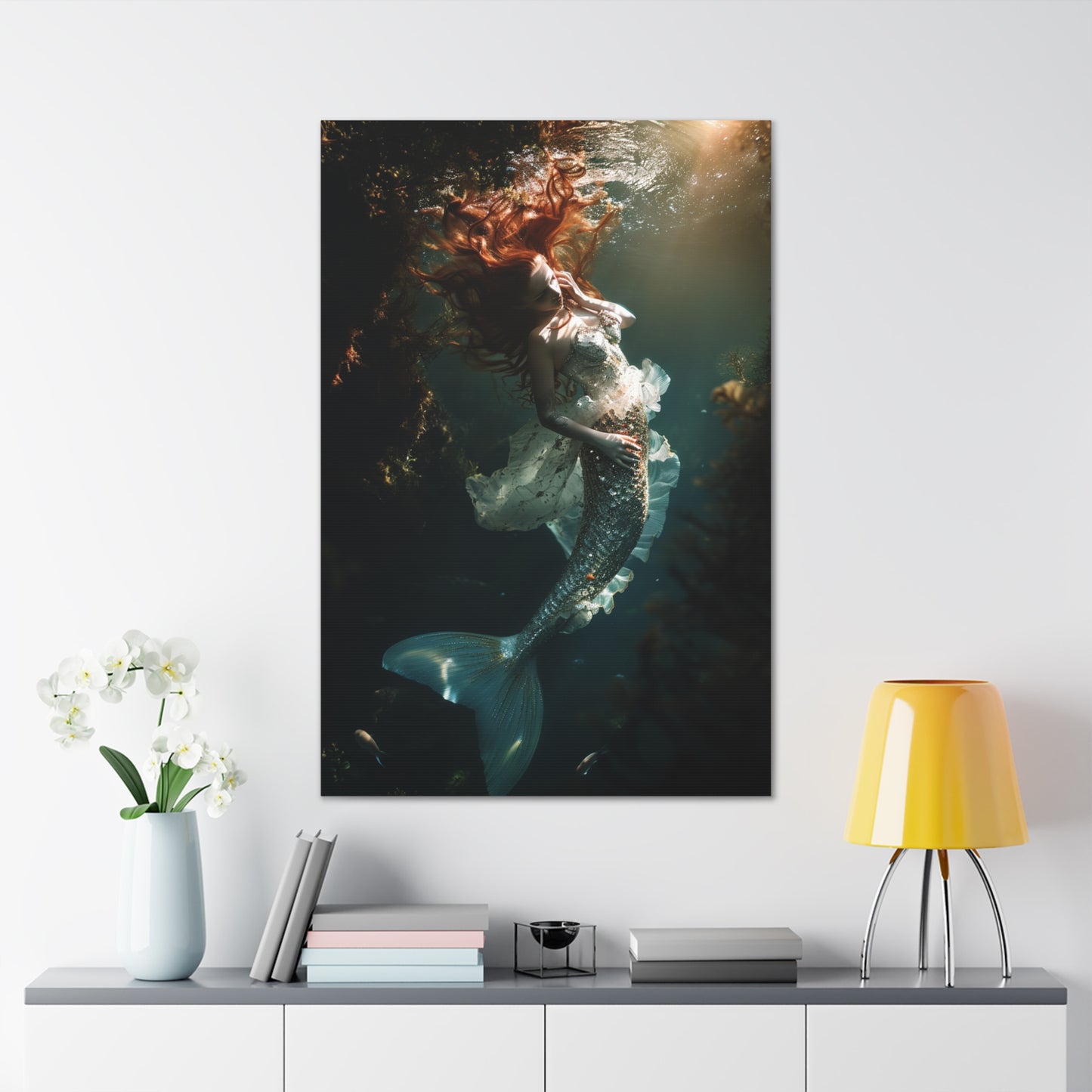 Sunlit Symphony: Siren of the Deep - Creatures From Beyond Canvas