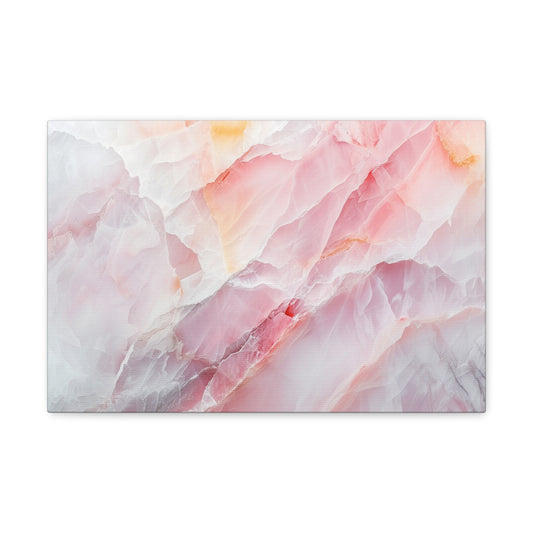 Blush Harmony - Marbleized Canvas