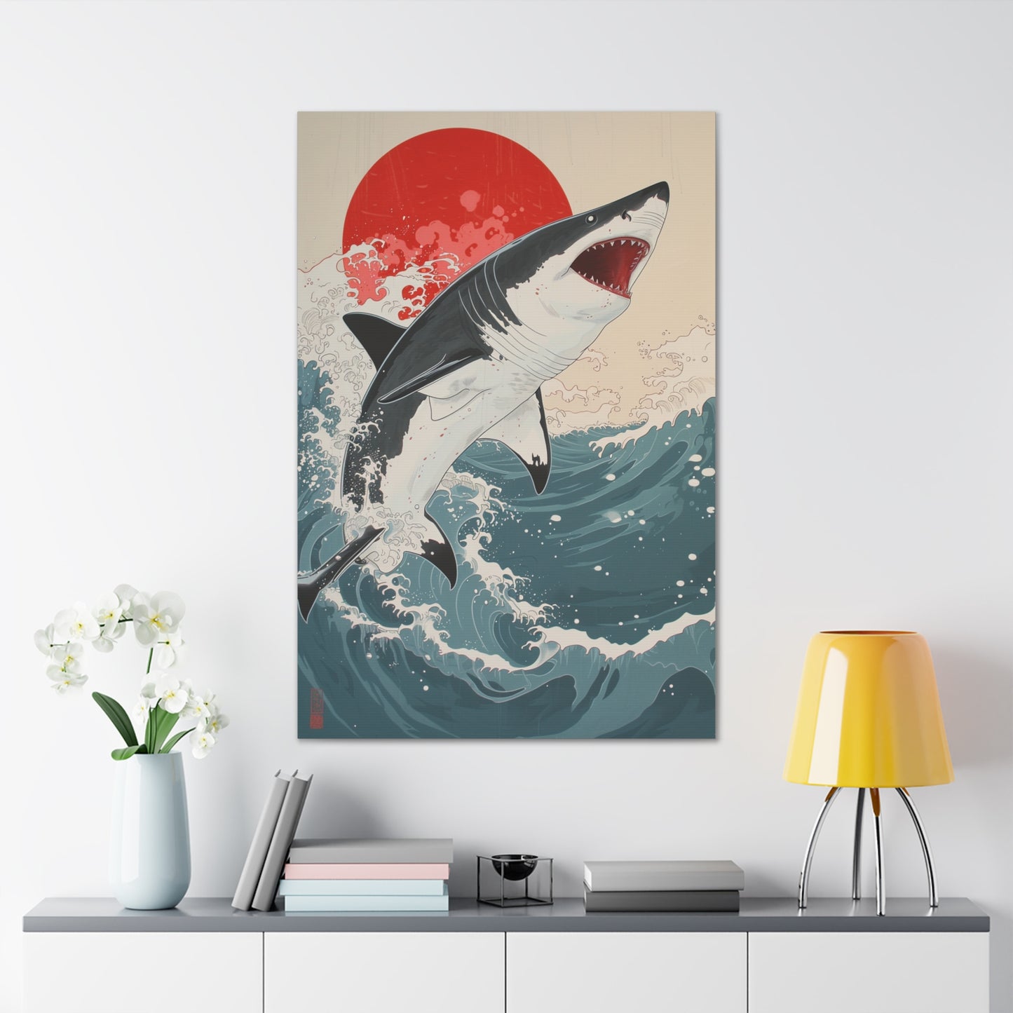 Azure Leviathan - Ukiyo-e Canvas