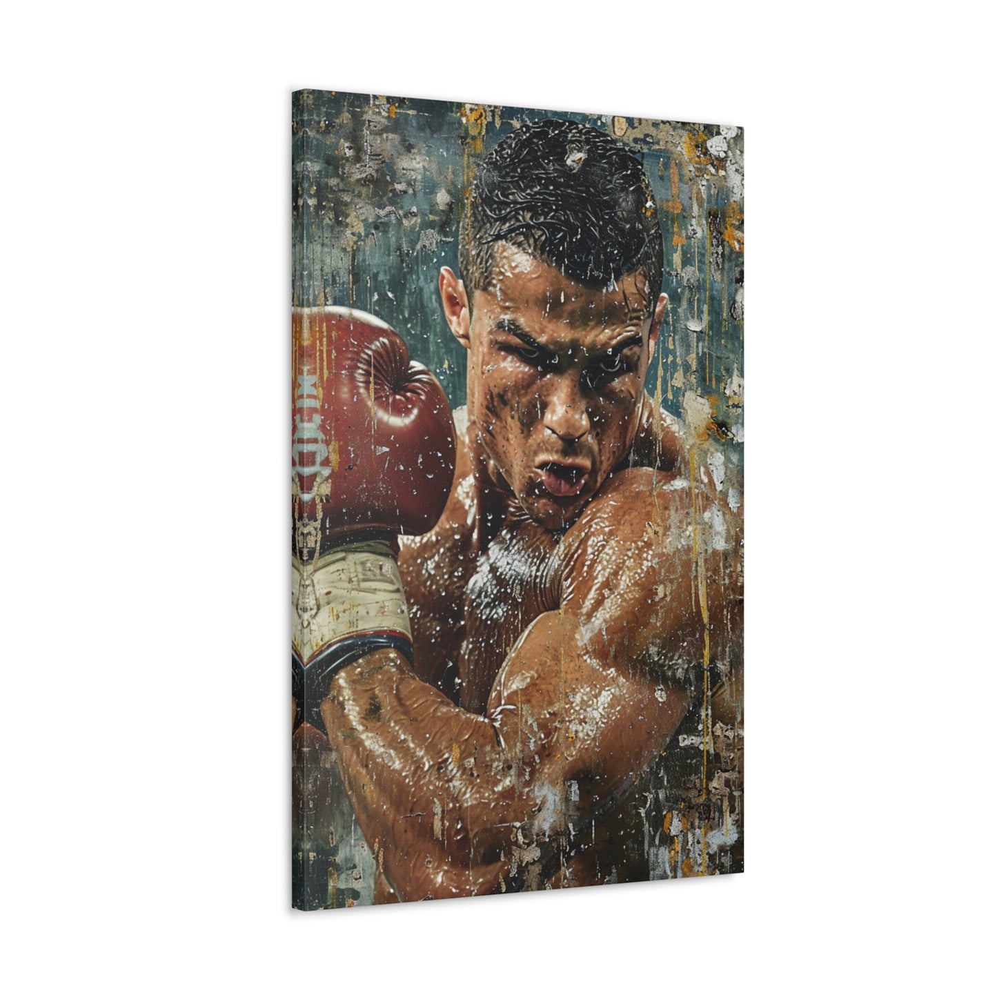 Ronaldo: The Pugilist's Poise - Athletic Expressions Canvas