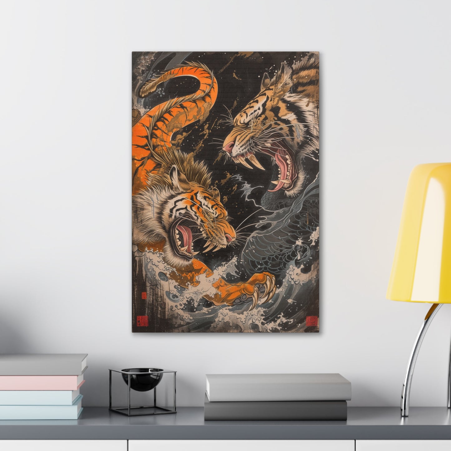 Roaring Duality - Ukiyo-e Canvas