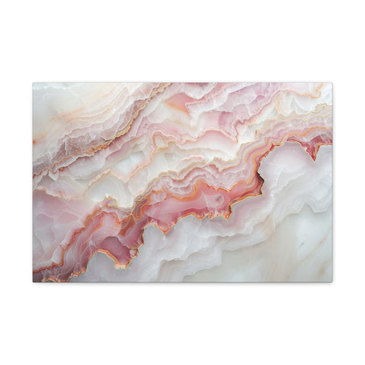 Whispering Rose Serenity - Marbleized Canvas