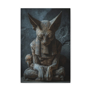 Mystic Reverie: Sphinx in Silent Contemplation - Creatures from Beyond Canvas