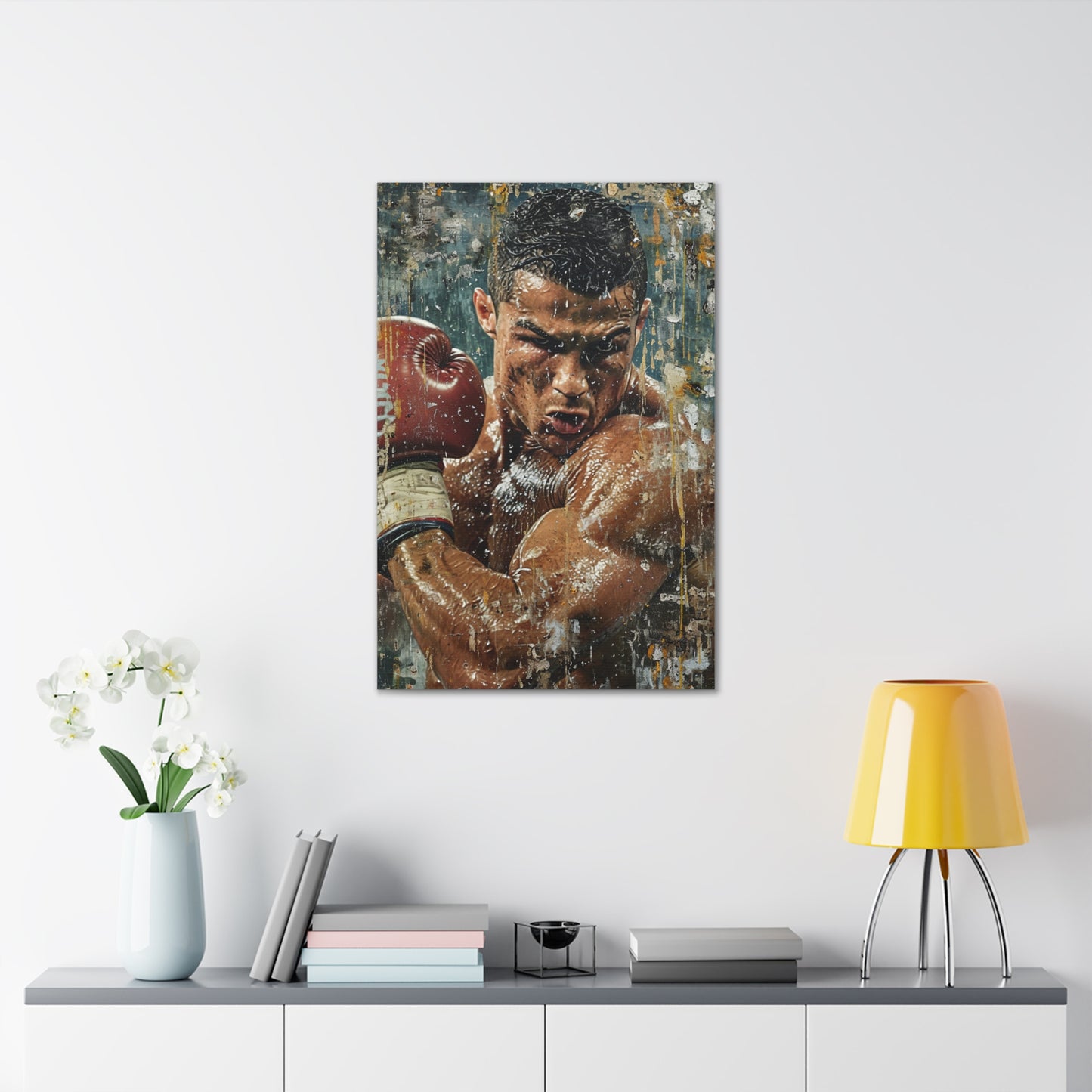 Ronaldo: The Pugilist's Poise - Athletic Expressions Canvas