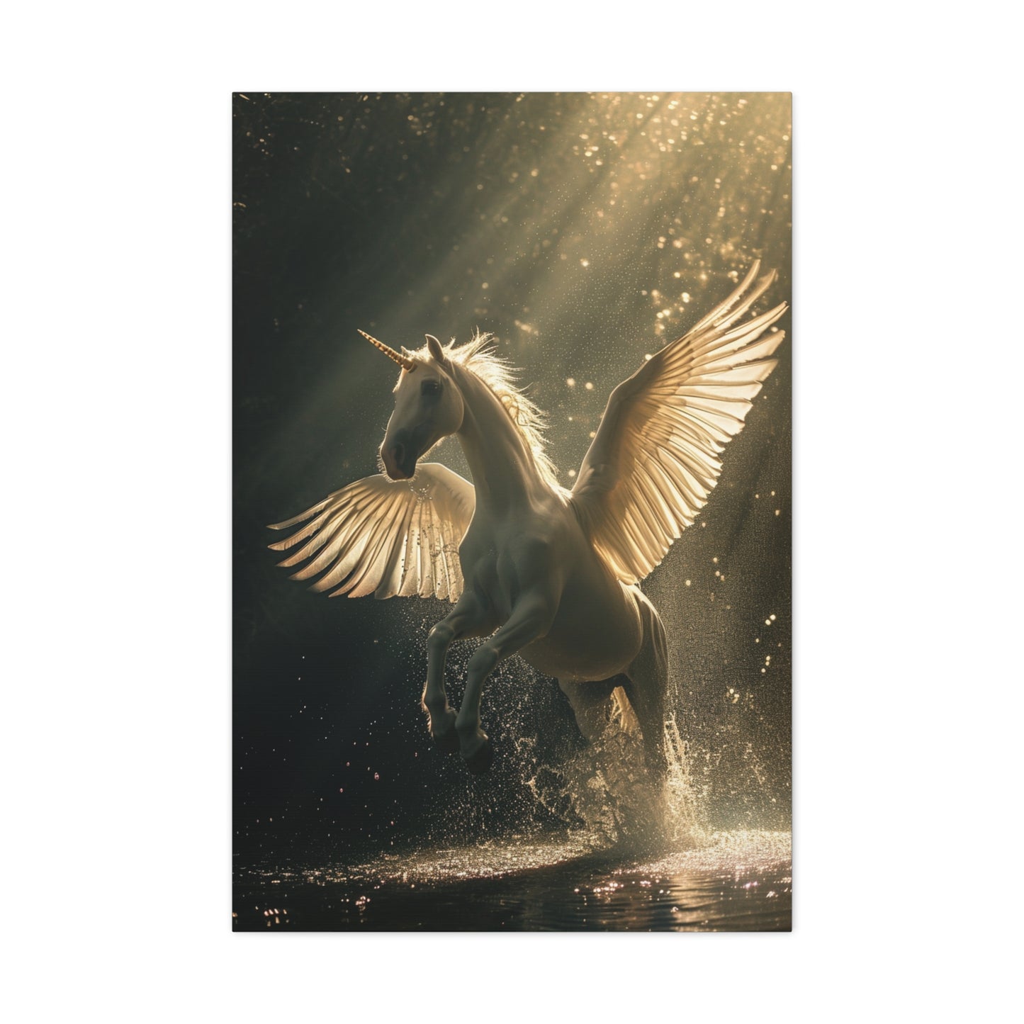 Pegacorn Majesty: Ethereal Wings and Horns - Creatures from Beyond Canvas