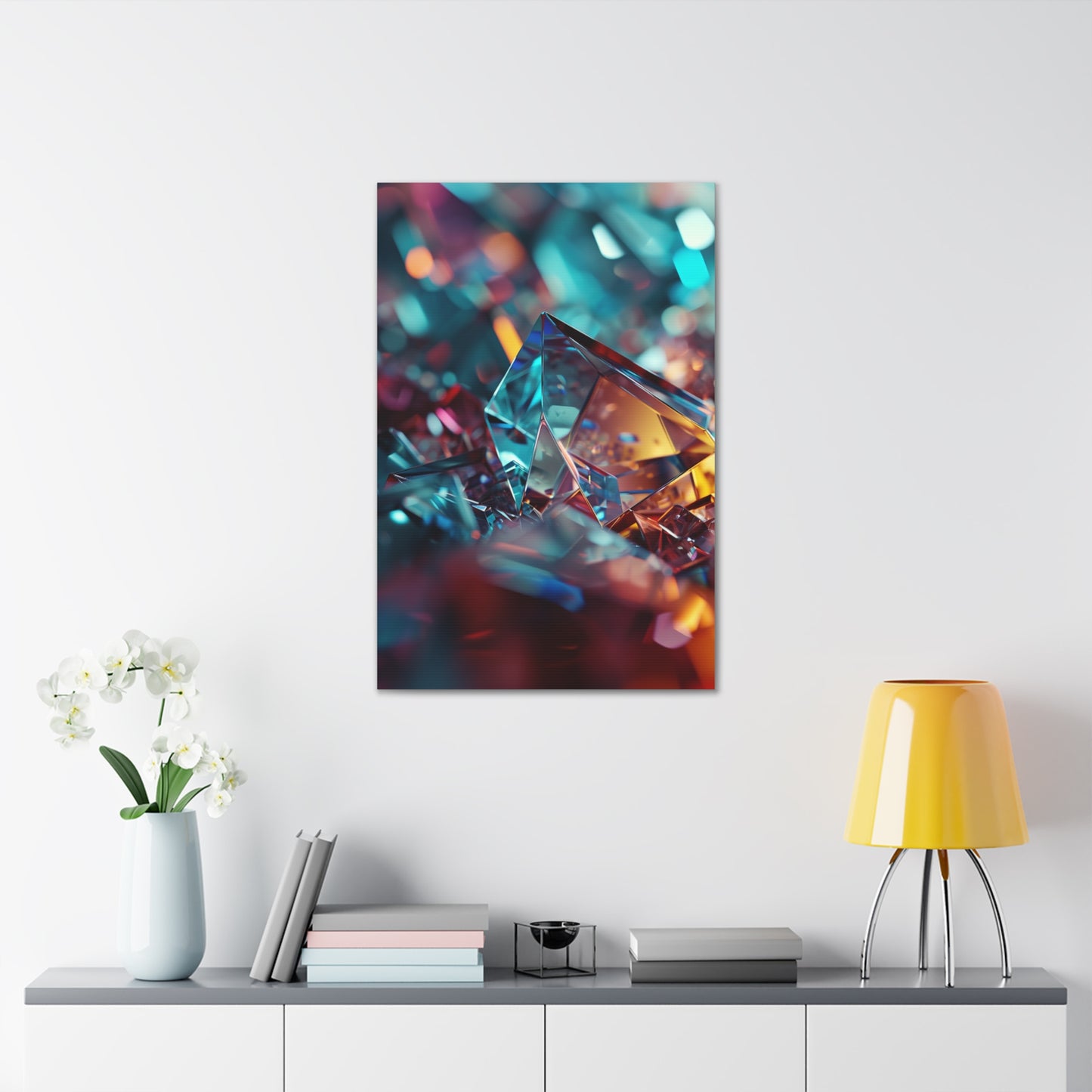 Ethereal Crystalline Forms - Abstract Harmony Canvas