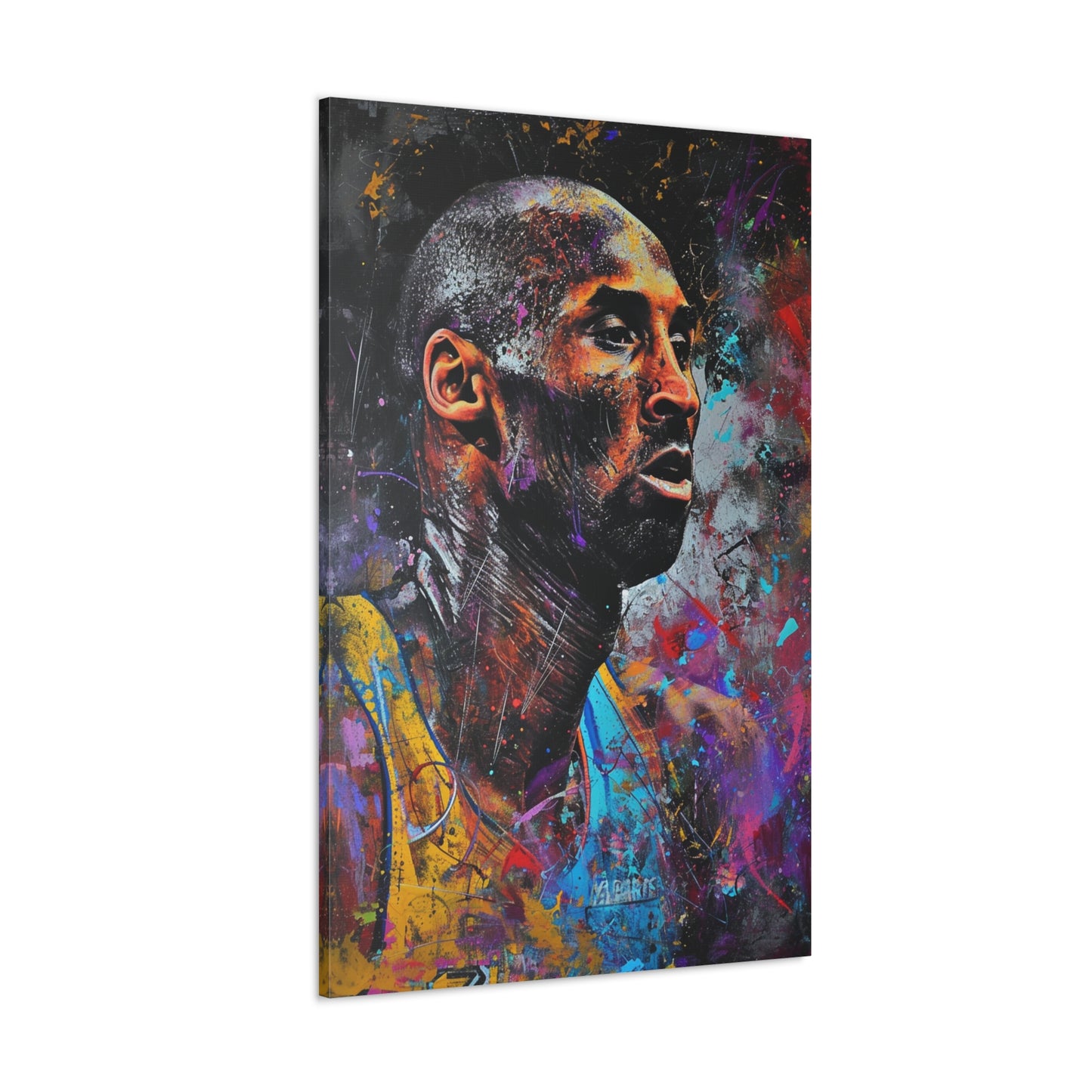 Mamba Mentality: Artistic Portrait in Basketball Poetry - Athletic Expressions Canvas