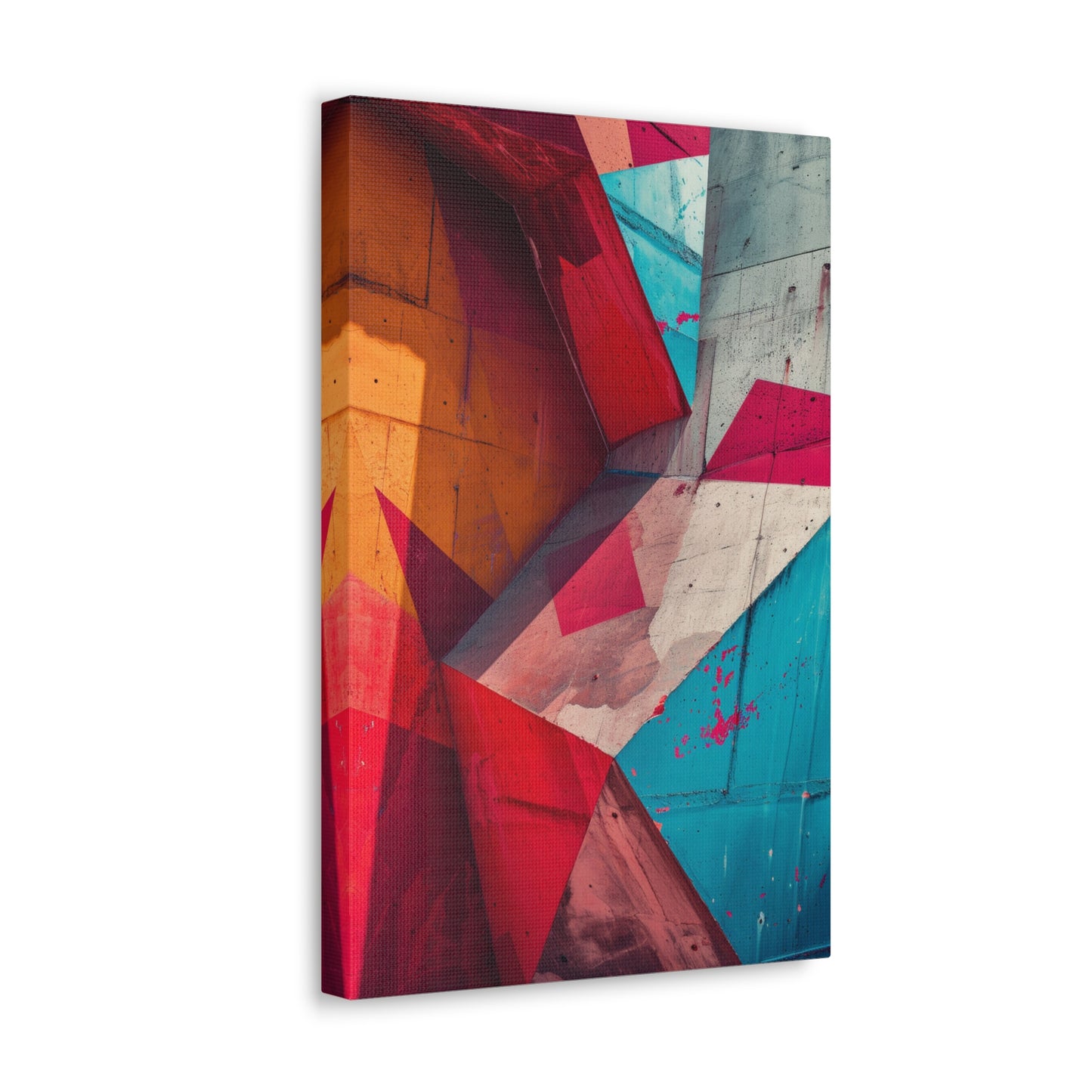 Chromatic Edges: Urban Mirage - Abstract Harmony Canvas