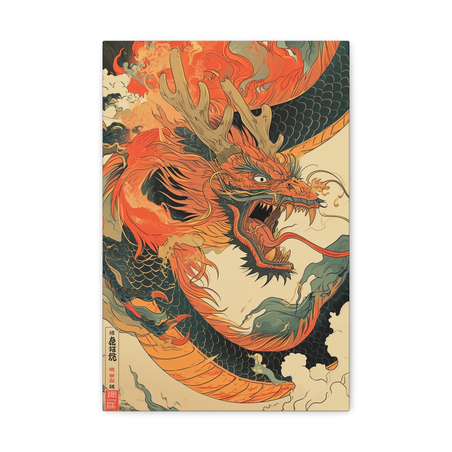 Ethereal Ember - Ukiyo-e Canvas