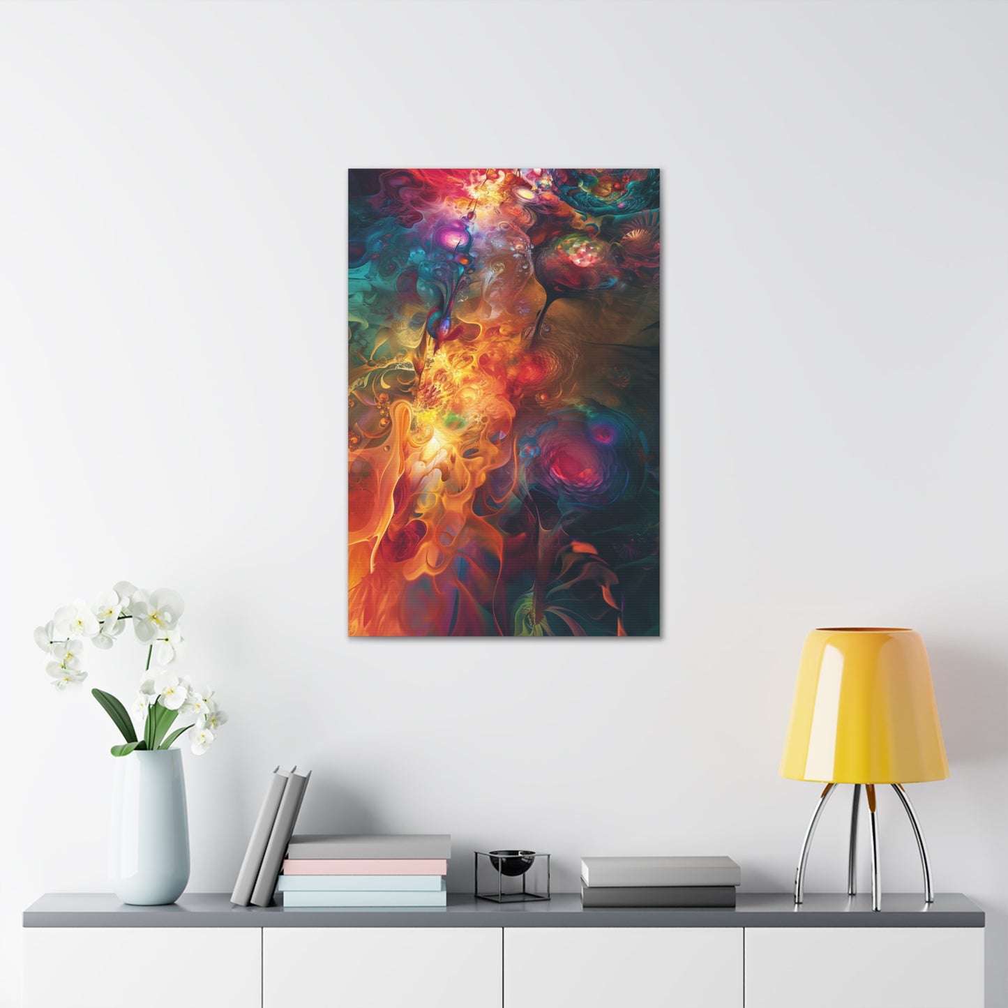 Fluid Chromatics: A Symphony of Form - Abstract Harmony Canvas