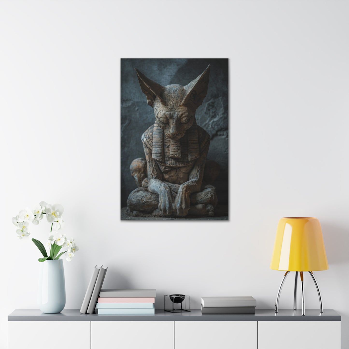 Mystic Reverie: Sphinx in Silent Contemplation - Creatures from Beyond Canvas