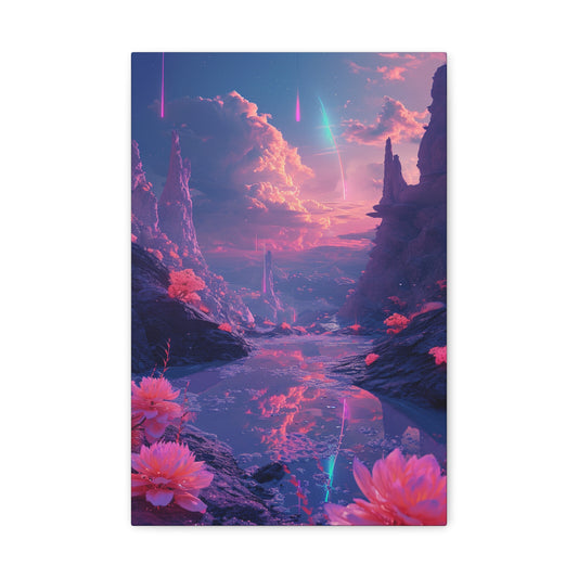 A Floral Haven in Distant Skies - Celestial Dreams Canvas