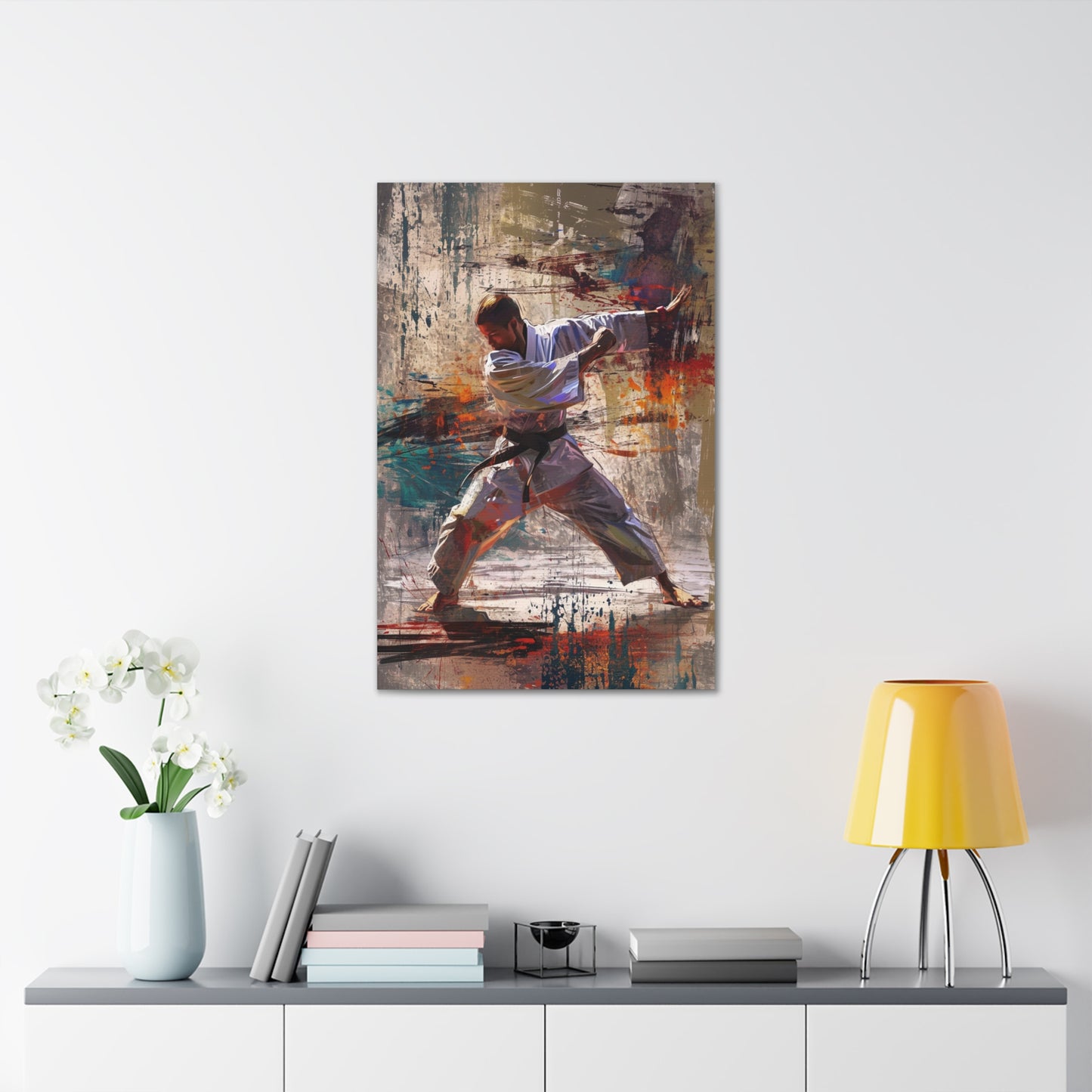 Zen Strikes: Artistic Serenity in Karate Excellence - Athletic Expressions Canvas