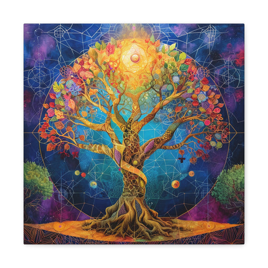 Arboreal Essence - Sacred Geometry Canvas