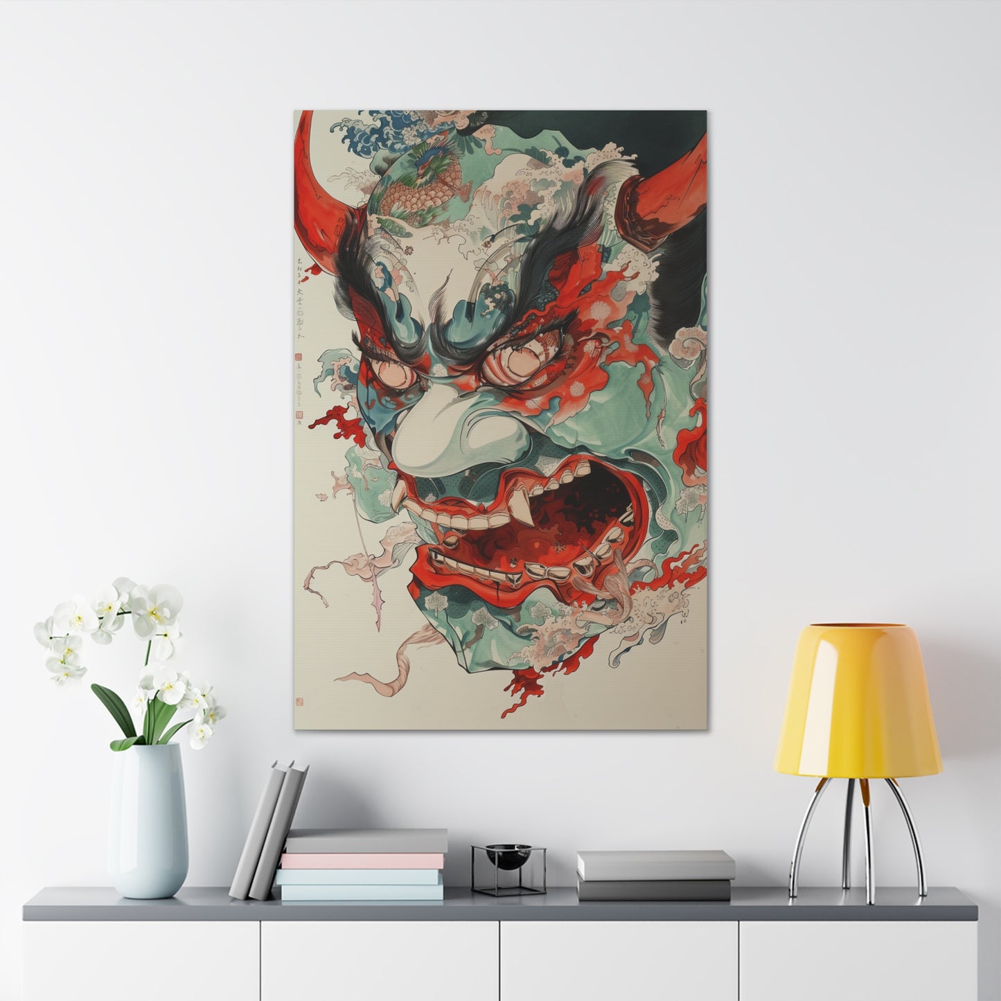 Crimson Sentinel - Ukiyo-e Canvas